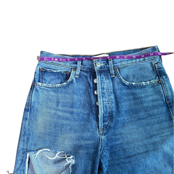 Agolde Womens 90s Loose Fit Jean Portal Button Fly High Rise Medium Wash Size 25 - Picture 6 of 9